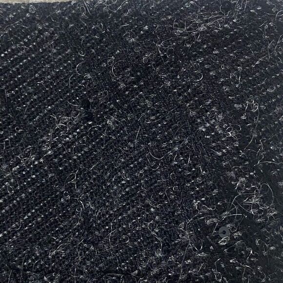 Burberry London Black Gray Plaid Fringe Hem Wool Blend Skirt Size US 10 - Picture 12 of 16